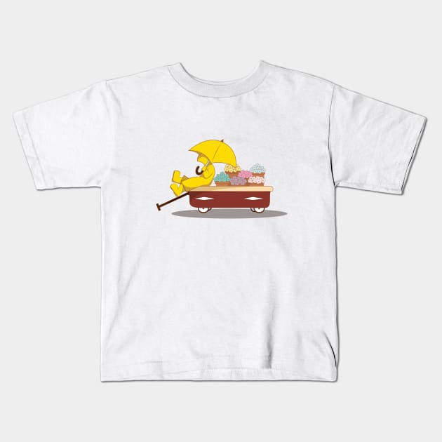 Spring Showers Kids T-Shirt by Svaeth